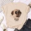 Summer Pug T Shirt Women Tops Anime T-shirts Female Tees Japanese Clothes