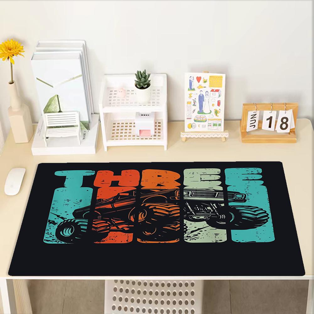 Truck Theme Mouse Pad, Non Slip Rubber Base, Multifunctional Office & Home Decor, Perfect for Workspace Personalization.