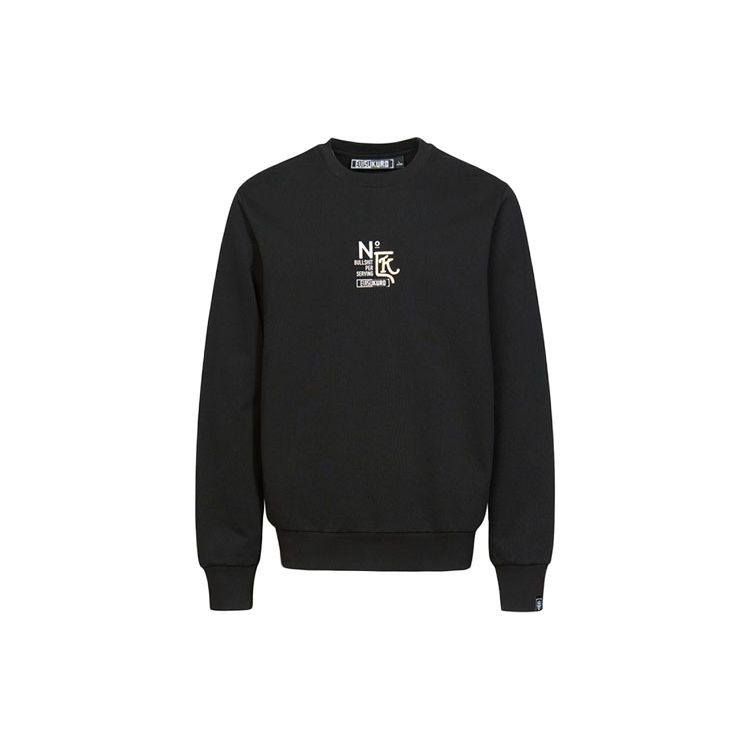 Evisu Свитшот унисекс с принтом в виде букв, с круглым вырезом, длинным рукавом, черный 2EAGNM1SW424XXCT