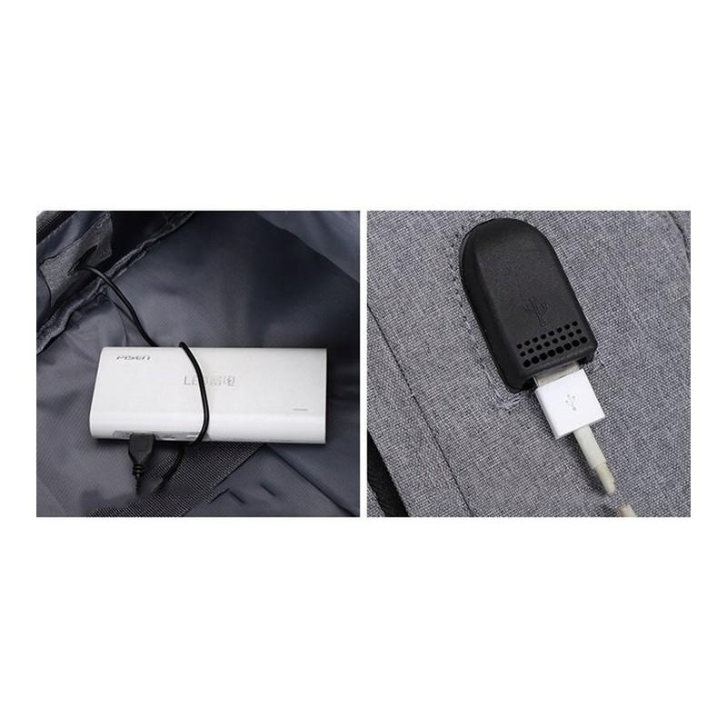 Plecak Sportowy Usb Szary Miejski Szkolny Plecak Na Laptopa Modny