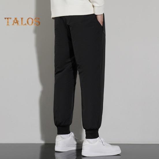 Зимние брюки для мужчин среднего возраста, утолщенный флис, эластичный пояс на шнурке, большие размеры, сохраняющие тепло, карманы на молнии, однотонные, теплые, для спорта, путешествий, работы