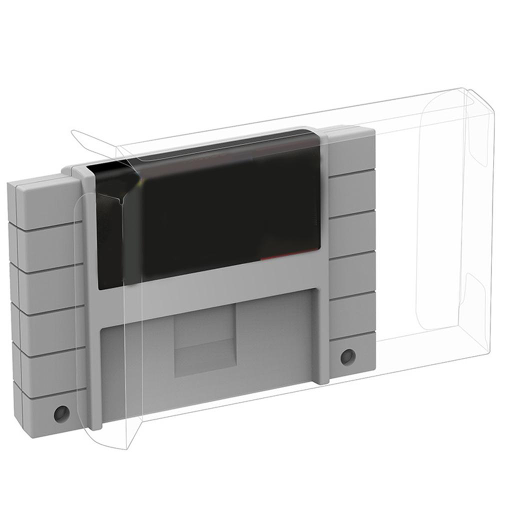 10Pcs Clear Protective Box Case Sleeve Protectors for SNES Game Cartridge Box Game Card Transparent Dustproof Box