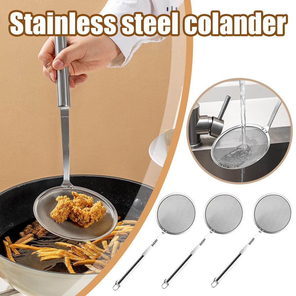 Fat Skimmer Spoon Steel Fine Mesh Skimmer Strainer Spoon For Removing Grease Fat And Foam Kitchen Fried Food Oil Filte6