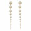 Versatile Pearl Tassel Earrings European American Style Handmade Pearl Earrings  Evening Party