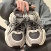 Thick-soled Fashion Cement Gray Dad Shoes Women's Shoes 2025 New Sports and Leisure Shoes Heightened Lace-up Leather Running Shoes