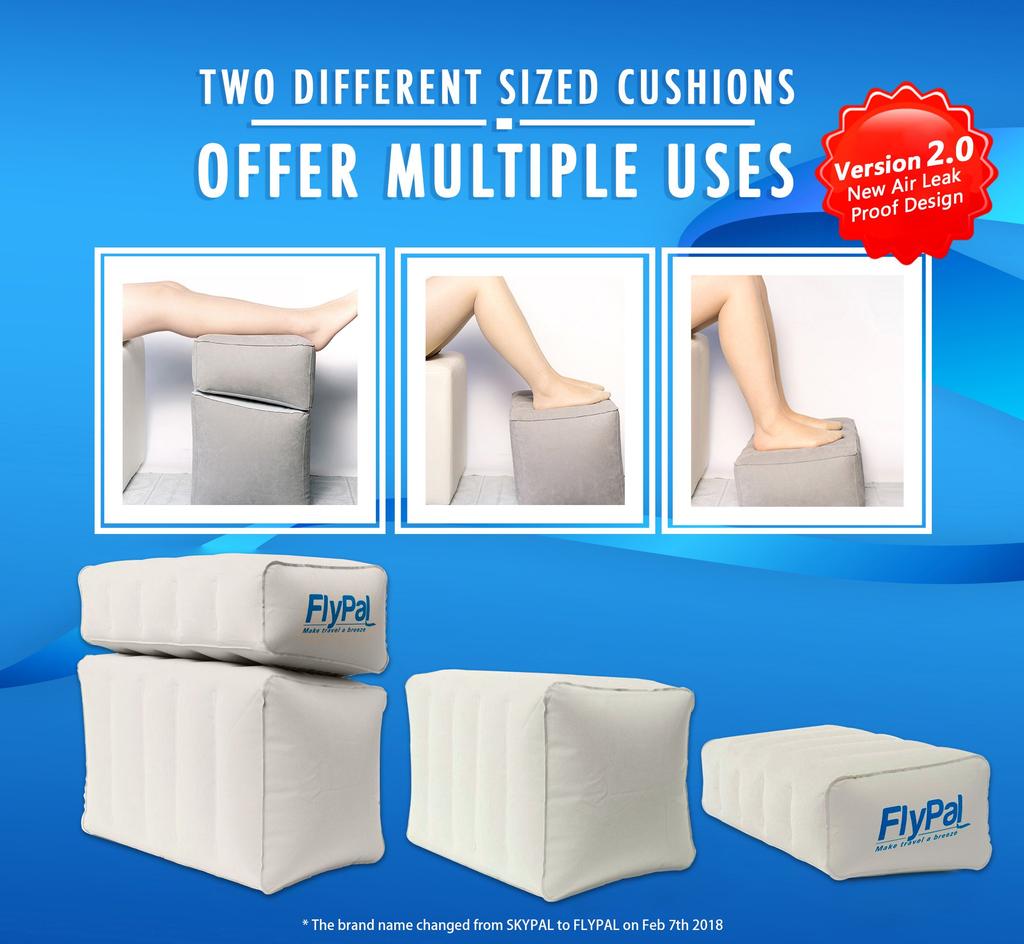 Flypal Подставка для ног 3 уровня, Пуфик, Подушка, Расслабляющий, Самолет, Автомобиль, Путешествия, Портативный, Детский,