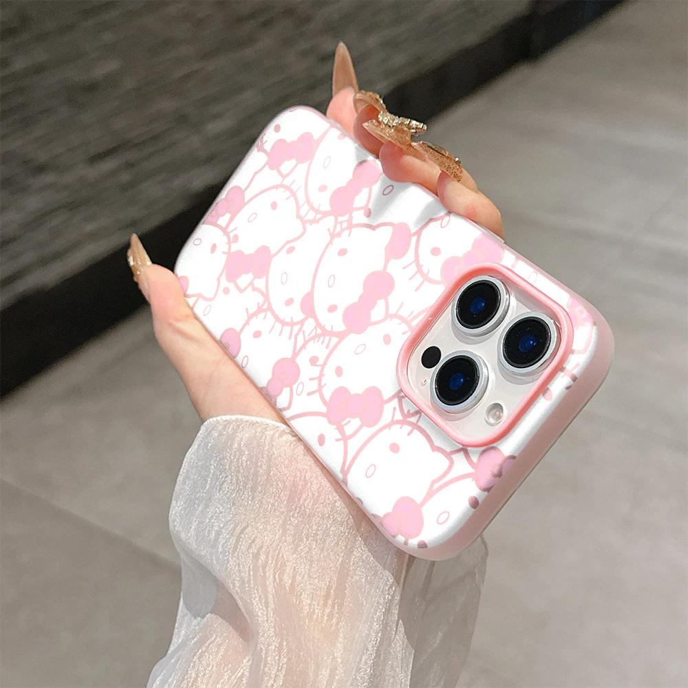 2 IN 1 Melody Kuromi Casing For Iphone 17 Pro Max 17 Air 16 15 14 13 12 11 Pro Max 16e 16 Plus 17Pro Hello Kitty Phone Case