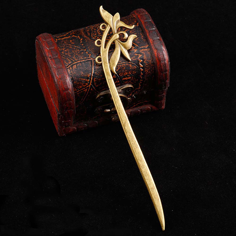 Fashion Carved Girl Antique Ethnic Metal Wedding Hair Accessories Headwear Hair Clasp Hairpin