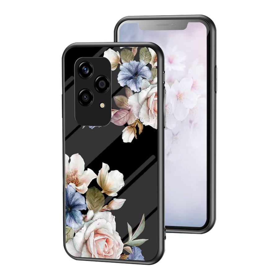 Закаленное стекло с цветочным рисунком для Honor 50 70 200 400 Lite X7B 90 20 Pro 9X X6 X7C X6C X7D Huawei P30 P40 Nova 11 7i 9 Y70 13i 12i Чехол с рисунком розы