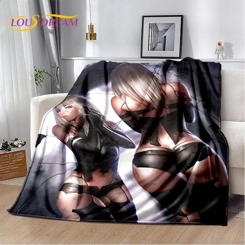 Сексуальное кружевное красивое одеяло с изображением девушки-леди из мультфильма «Аниме», мягкое одеяло для дома, спальни, кровати, дивана, пикника, офиса, чехол в подарок