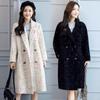 Autumn and Winter New Thick Imitation Mink Velvet Women's Coat In The Long Thin To Wear Version of Fashion Over The Knee Coat