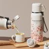 620ml Travel Mug Stainless Steel Thermal Cup Portable Flower Pattern Thermos Bottle  Travel