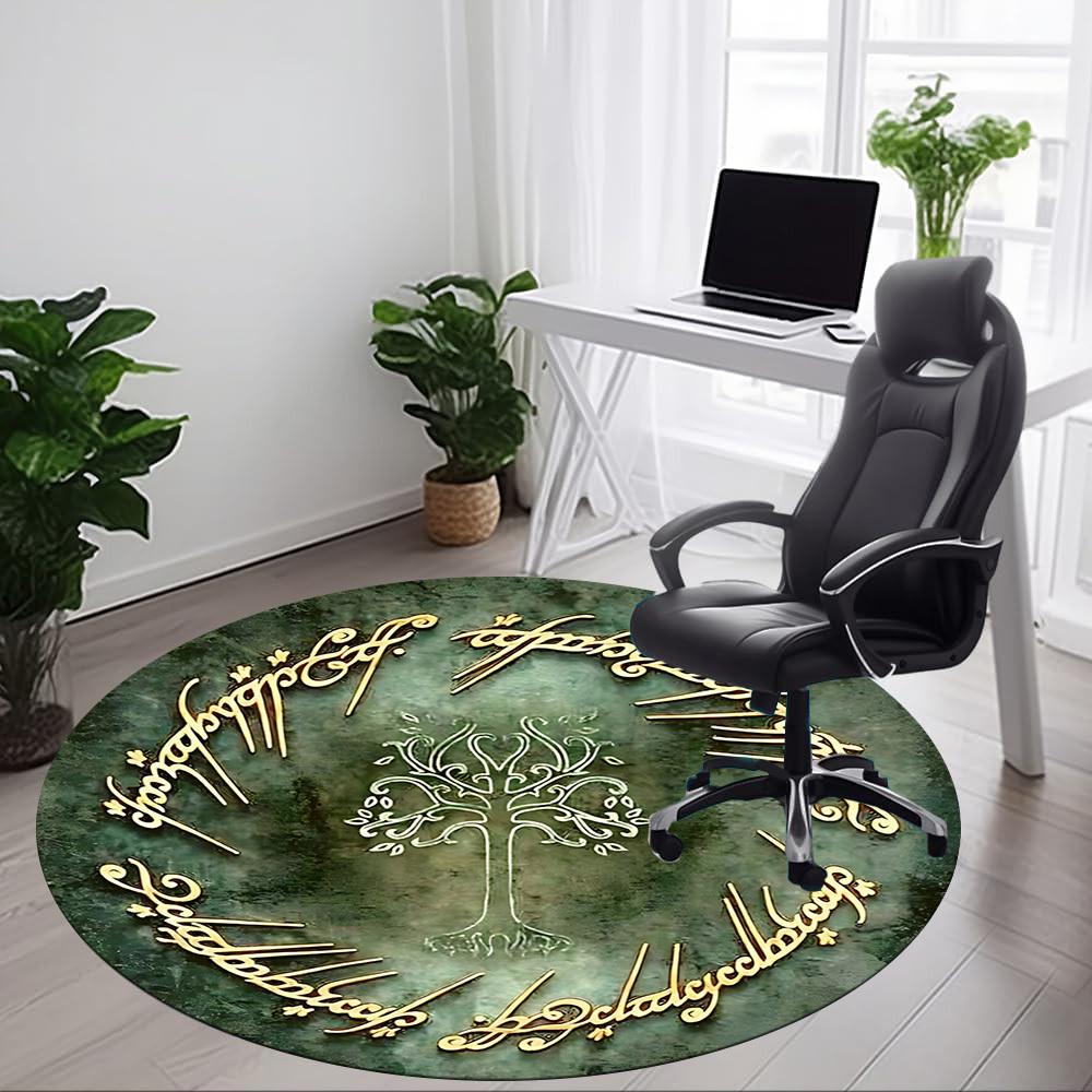 1pc The Lord of the Rings Office Round Area Rug, Under Office Chairs Bedroom Living Room Home Decor, Room Deco, Available in Various Sizes129