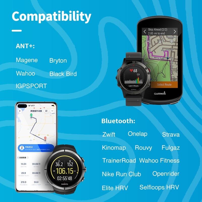 GEOID HS500 Пульсометр Mover GPS Bluetooth ANT Датчик Нагрудный ремень Велосипедный компьютерный датчик Wahoo Garmin Magene