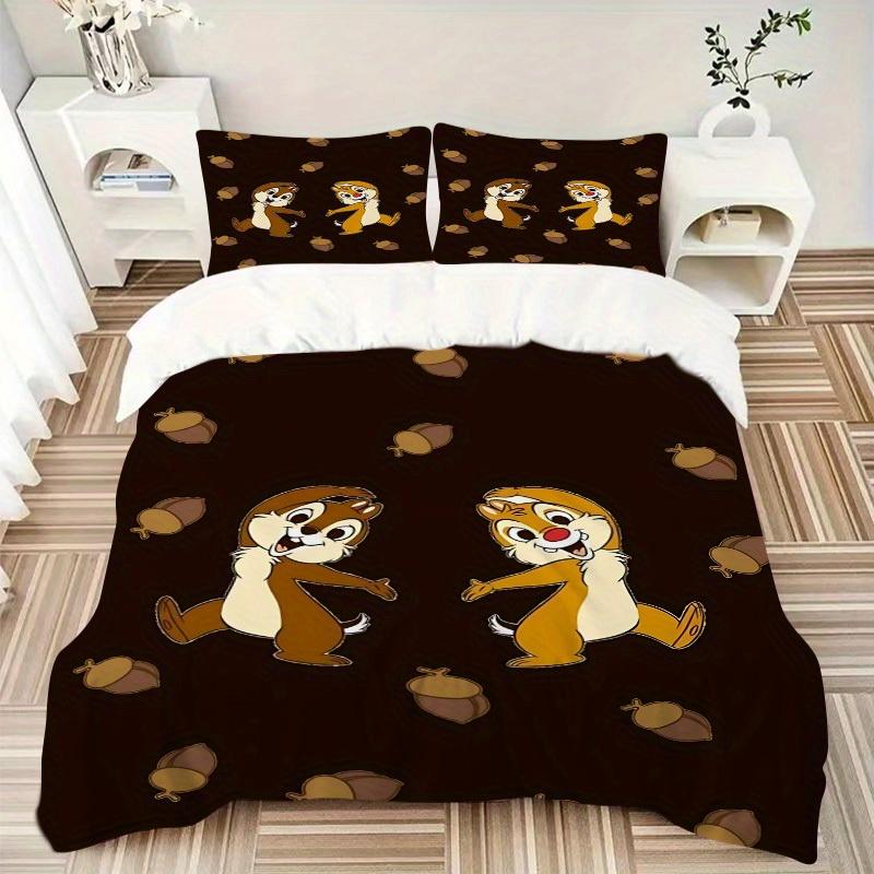 3pcs Chip 'n' Dale Printed Bedding Set,(Includes 1 Duvet Cover And 2 Pillowcases, Quilt Not Included) yy250814117