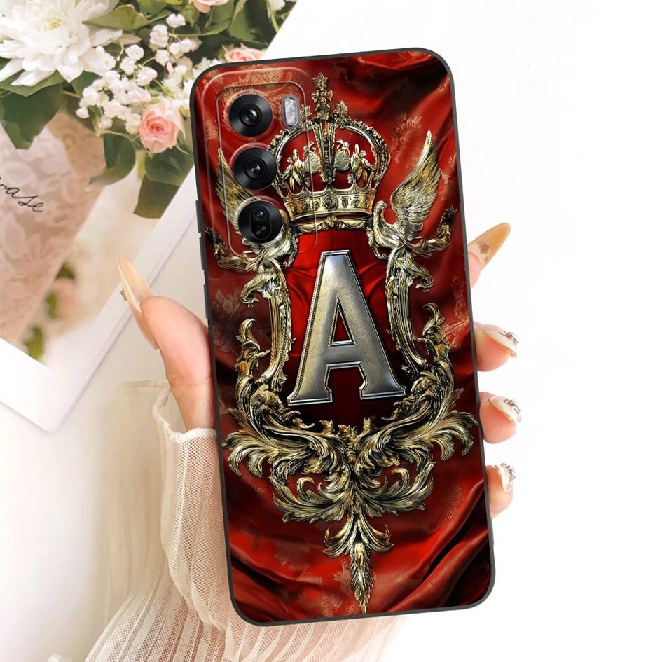 For OPPO Reno 12 Case Reno 12 Pro Cover CPH2625 CPH2629 Fashion Letters Crown Soft Matte Silicone Fundas For Reno12 Pro 5G Shell