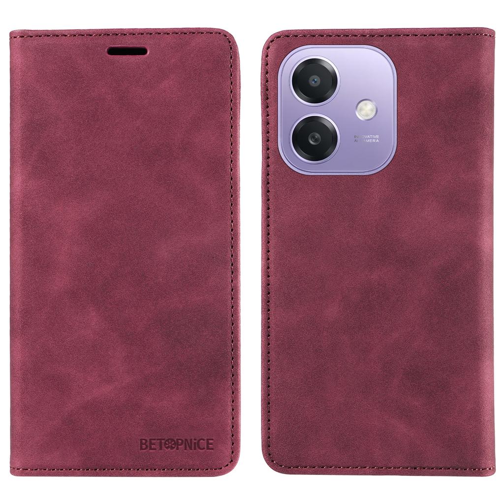 BETOPNICE 003 Для Oppo A5x 5G/A3x 4G/A3x 5G (Индия) Кожаный чехол-кошелек для телефона с подставкой