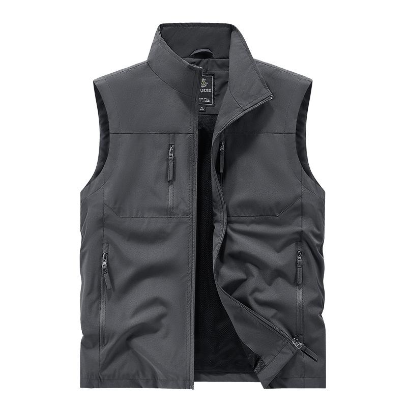 Spring And Autumn Vest Men'S Casual Vest Outdoor Sports Vest Breathable Fashion Large Size Fishing Vest