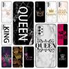 Чехол для телефона Queen King Crown с мрамором для Samsung Galaxy A21 A30 A50 A52 S A13 A22 A32 A33 A53 A73 5G A11 A12 A31 A51 A70 A71 A72