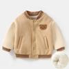 Toddler Infant Baby Boys Girls Clothes Cute Fleece Winter Warm Baby Jacket Casual Baseball Uniform Outerwear Kids Coat