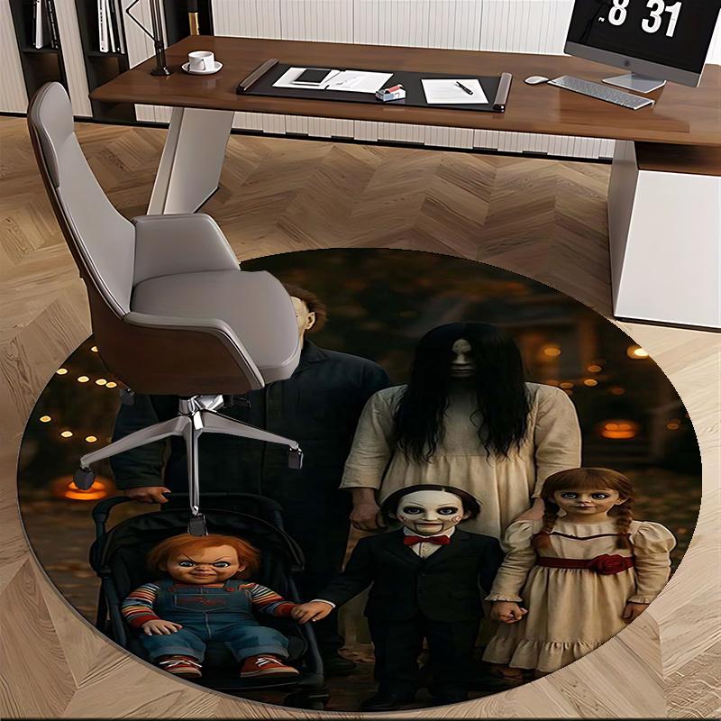 Horror Movie Characters Chair mat Round Rug Office carpet, Non slip, Suitable for Living Rooms, Bedrooms,Decor1205711a