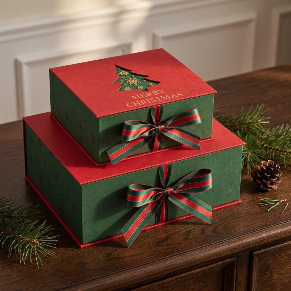 Organizer Christmas Wrapping Box Flip-Top Gifts Packaging Box Holiday Wrapping Box Christmas
