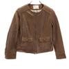IENA Sheepskin No-Collar Leather Jacket Brown Women Used