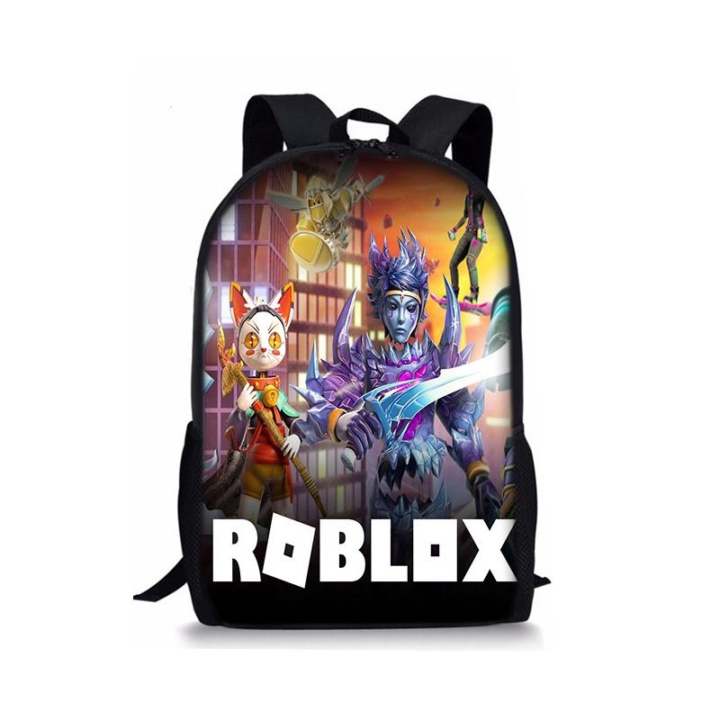 Рюкзак Roblox большой вместимости с плавными двойными молниями для школы и путешествий