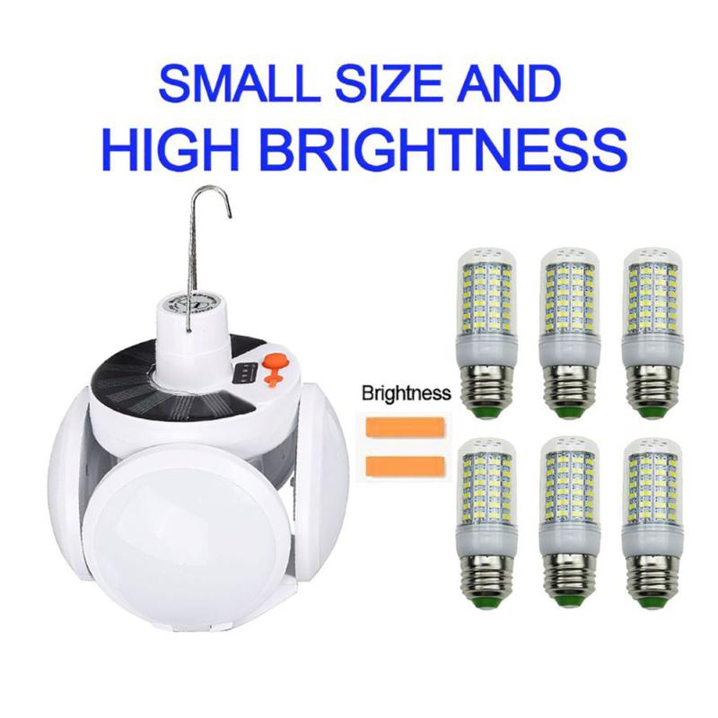 Football Shape Led Solar Light 5 Mode 5000mah Rechargeable Portable Waterproof Emergency Light Bulbs
