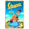 Металлические жестяные таблички Мотоциклы Vespa Настенное украшение Табличка Винтажный художественный плакат Жестяная картина для мужской пещеры Дома Кафе Сада Клуба Бара