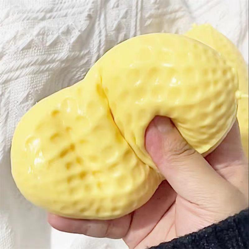 1-5Pcs Funny Peanut Shape Stress Ball Decor Ornaments Squeeze Squishy Toy Buttery-Soft Feel Fidget Toy Sensory For Kids & Adults