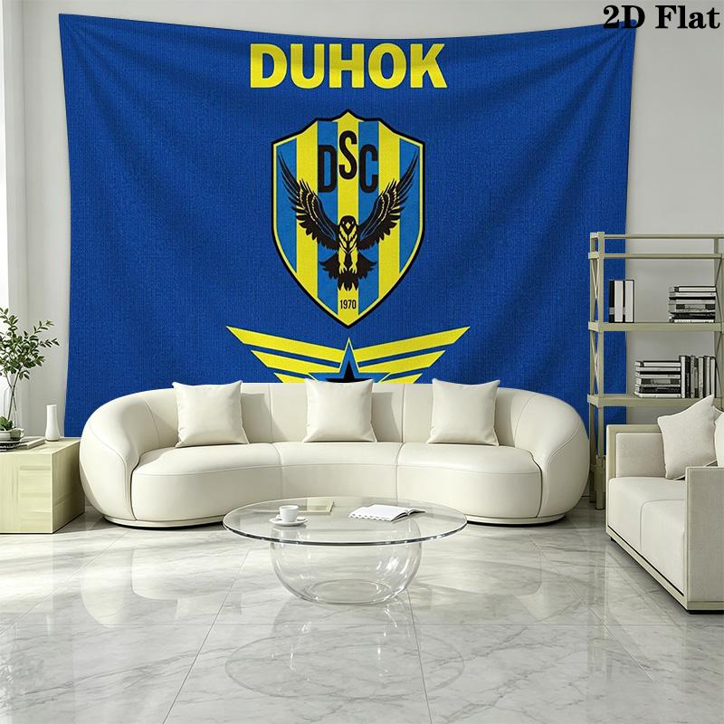 DUHOK SC Logo Wall Tapestry Aesthetic Wall Hanging Printed Fabric Blanket Decorative Tapestries for Bedroom Living Room Home Decor