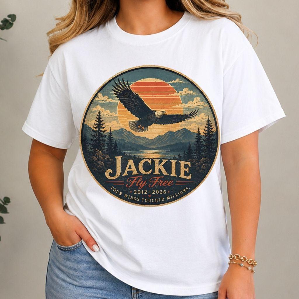 Jackie Fly Free Shirt, Big Bear Eagle Memorial Tribute