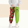 Kids' Fashion Christmas Print Loose-Fit Waistband Casual Sweatpants