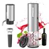 Electric Wine Opener 4-in-1 Set with Bottle Opener, Wine Decanter Pump with Aerator, Foil Cutter