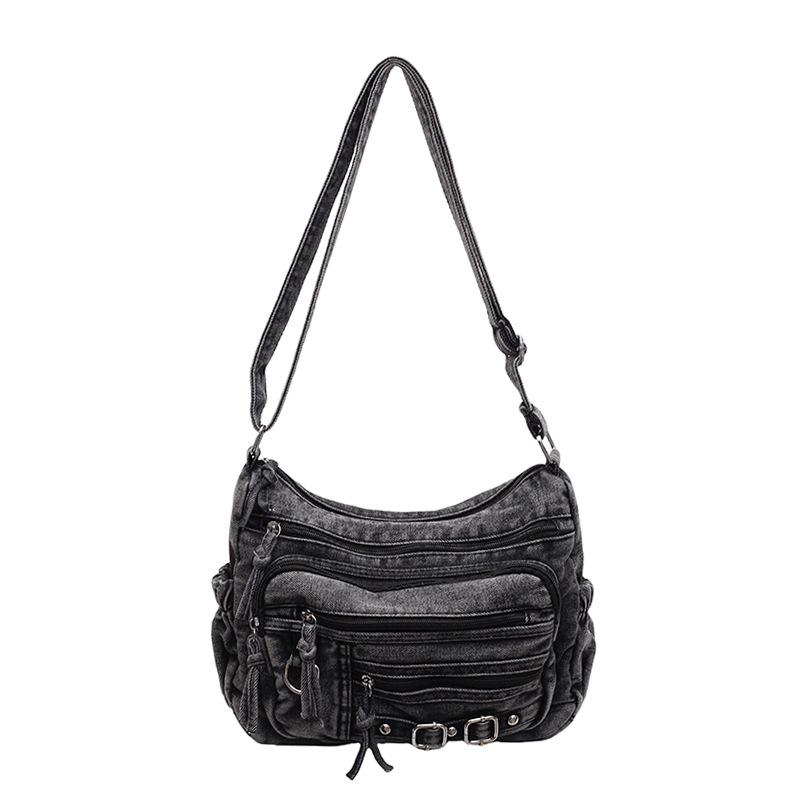 Denim Bag Women's Crossbody Bag Middle-aged Mom Bag Large Capacity Shoulder Bag Commuter Bag