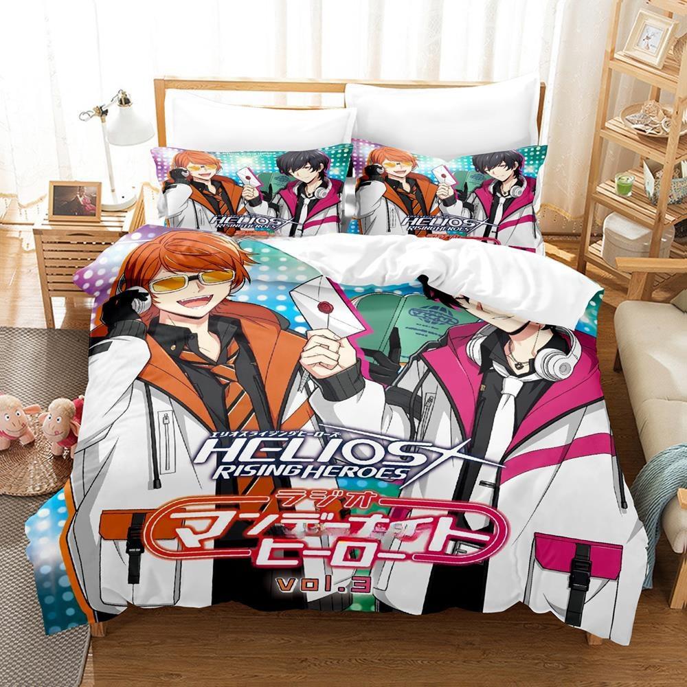 3D Cartoons Game Helios Rising Heroes Bedding Collection Single Twin Full Queen King Size Bed Collection Adult Kid Bedroom Duvet Cover Collections