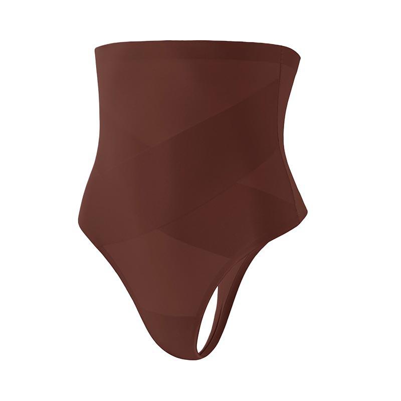 Бесшовные трусы-стринги большого размера с высокой талией для контроля живота и подъема ягодиц
