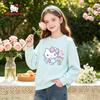 Hello Kitty Повседневная толстовка с круглым вырезом для девочек - Осенняя коллекция