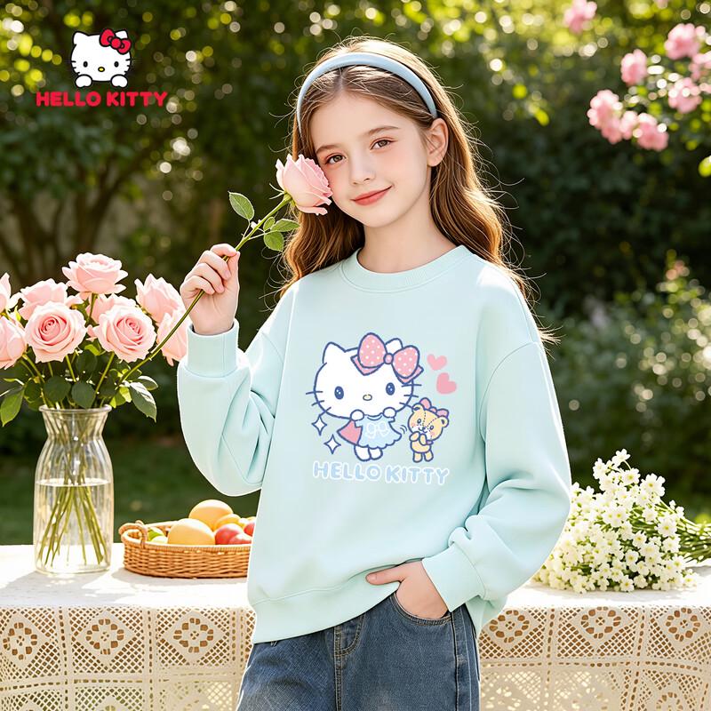 Hello Kitty Повседневная толстовка с круглым вырезом для девочек - Осенняя коллекция