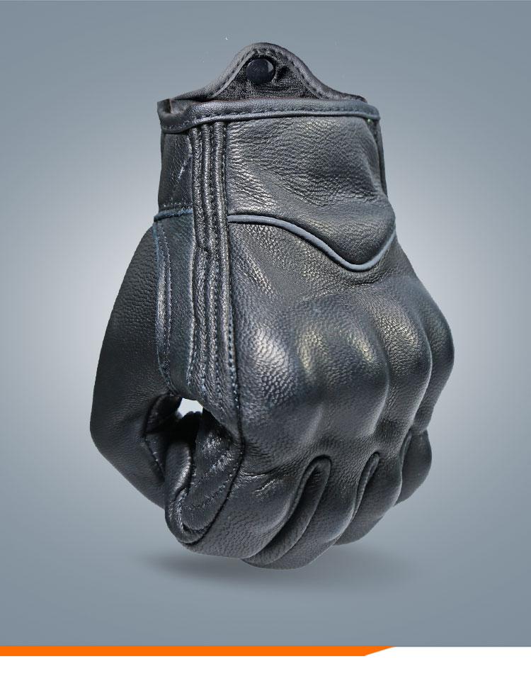 Retro Goat Skin Motorcycle Gloves Comfortable Flexible Protective Breathable Custom Logo OEM ODM Manufacturer