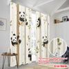 2 шт., 2D печать на ткани для штор Panda Escapade, универсальная полиэстеровая ткань (без стержня) Украшения для использования внутри для