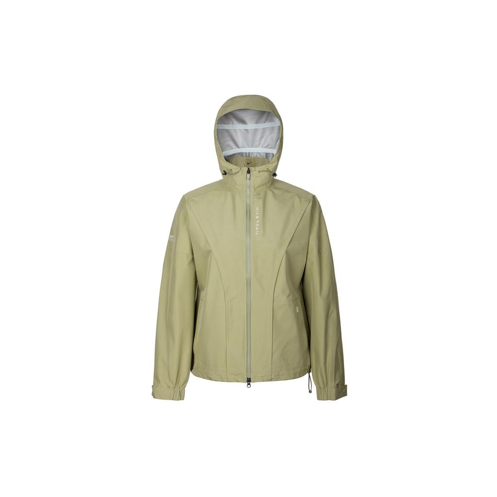 Nike Однотонная куртка для бега по пересеченной местности с капюшоном и задним карманом. Женские куртки оливково-зеленого цвета FB7643-276