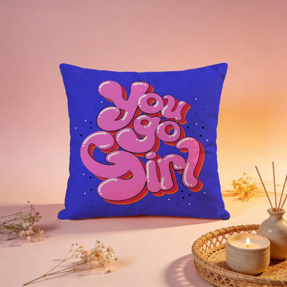 Inspirational Positive Quote Cushion Cover Comfortable Durable Pillow Cover MultiScene for Home Office Car Sofa