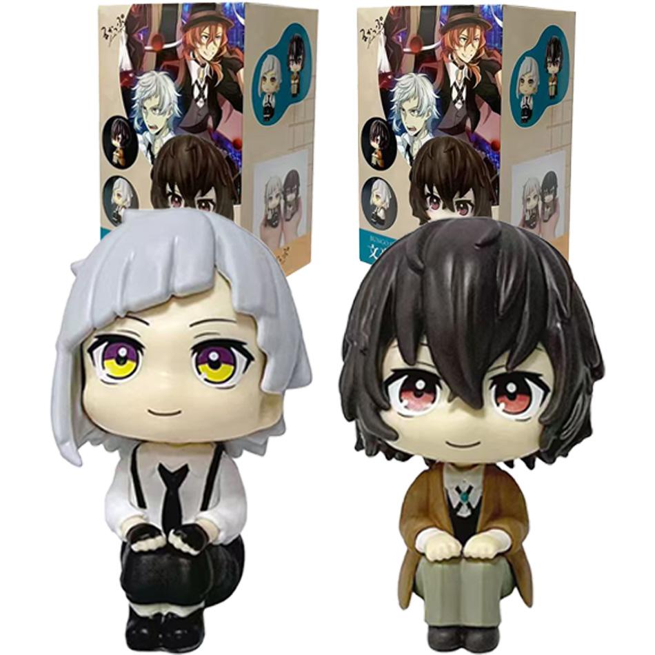 Bungou Stray Dogs Anime Figure Look Up Nakajima Atsushi Action Figure Q Version Dazai Osamu Figurine PVC Toy Collection Gifts