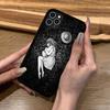 Мультяшный чехол на телефон P-Punpun 'Спокойной ночи' Для IPhone 17 16 Pro Max 11 12 13 14 15 Жесткий ПК+ТПУ Подставка Задняя крышка