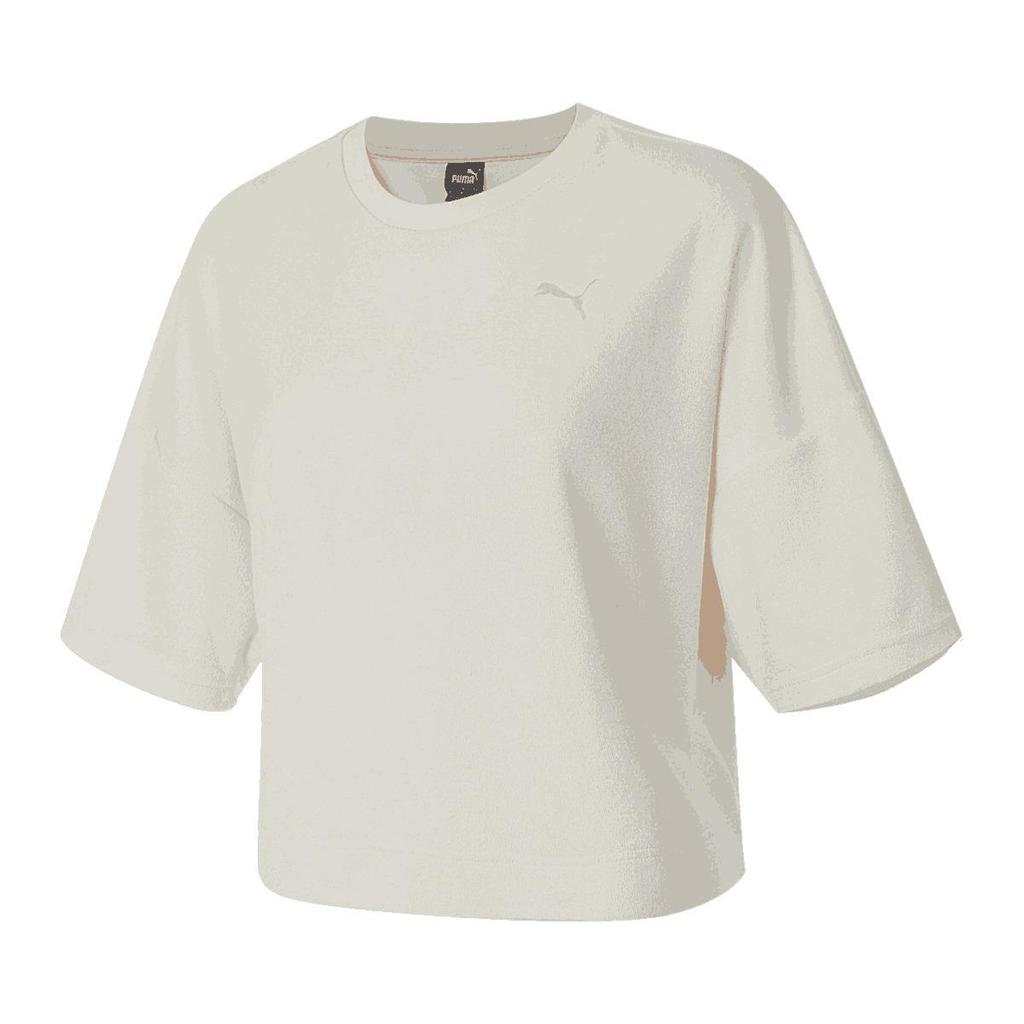 Puma Simple Loose Versatile Pullover Short Sleeve T-Shirt Women Tops Off-White 684357-65