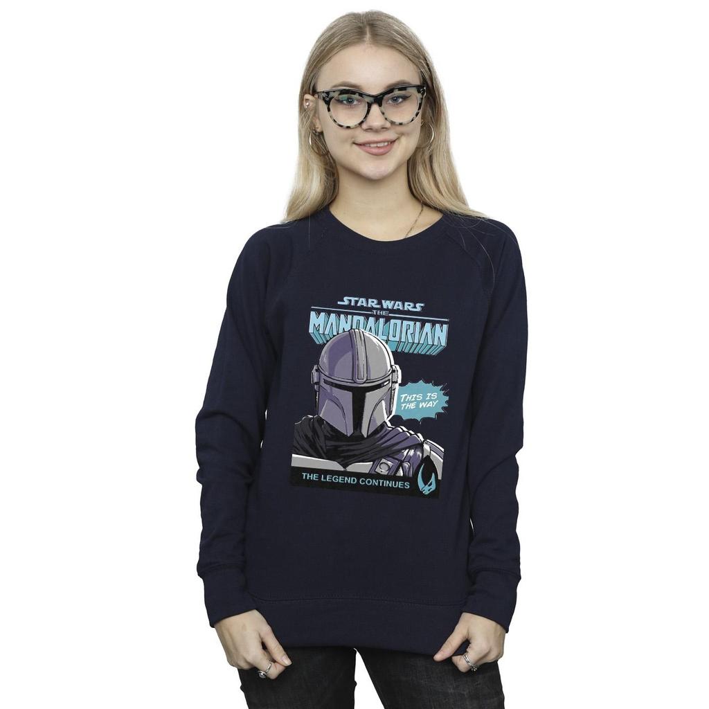 Star Wars The Mandalorian Womens/Ladies Mando Comic Cover Sweatshirt