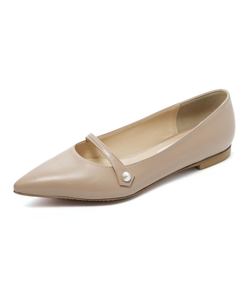 Briana Pearl Stiletto Flats [Skin Beige]