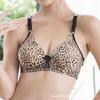 Plus Size Sexy Leopard Print Wirefree Push-Up Bra Set - Breathable and Supportive Women's Underwear.